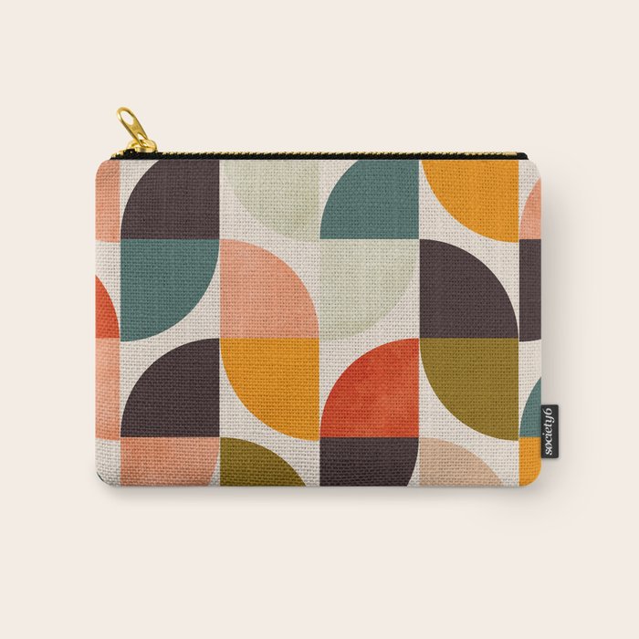 bauhaus mid century geometric shapes 9 Carry All Pouch Gallery Image 1