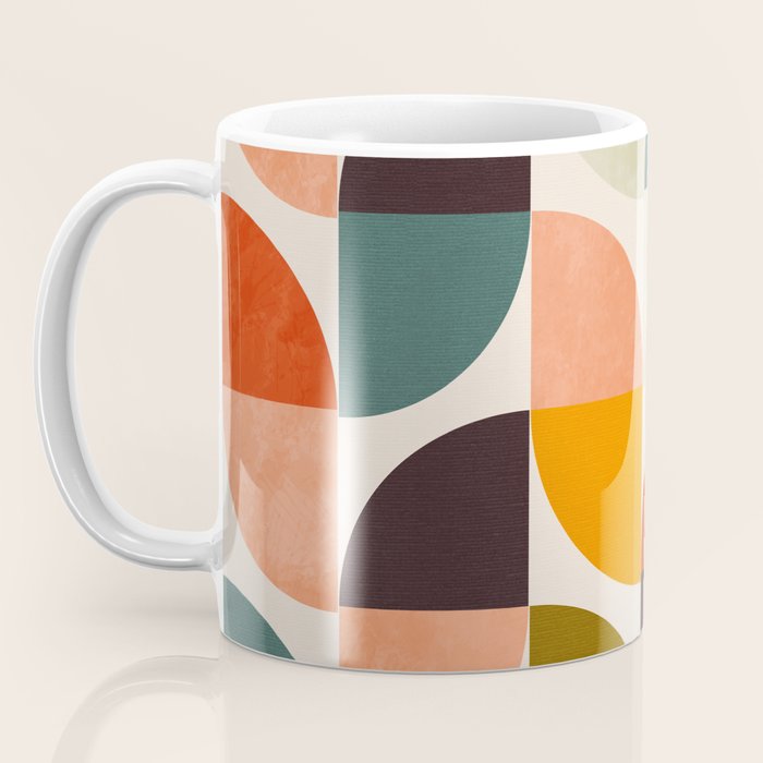 bauhaus mid century geometric shapes 9 Coffee Mug Gallery Image 3