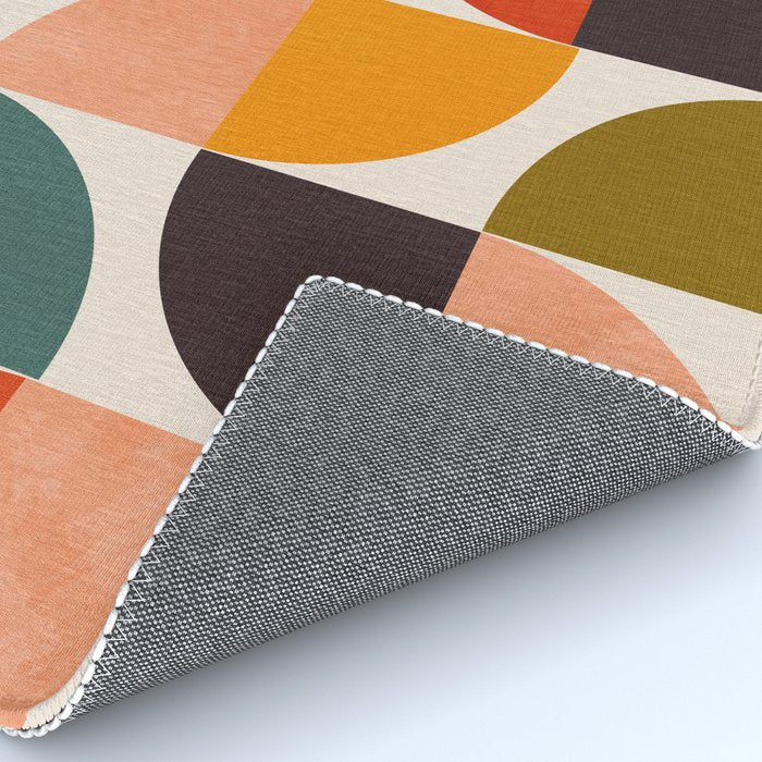 bauhaus mid century geometric shapes 9 Rug Gallery Image 4