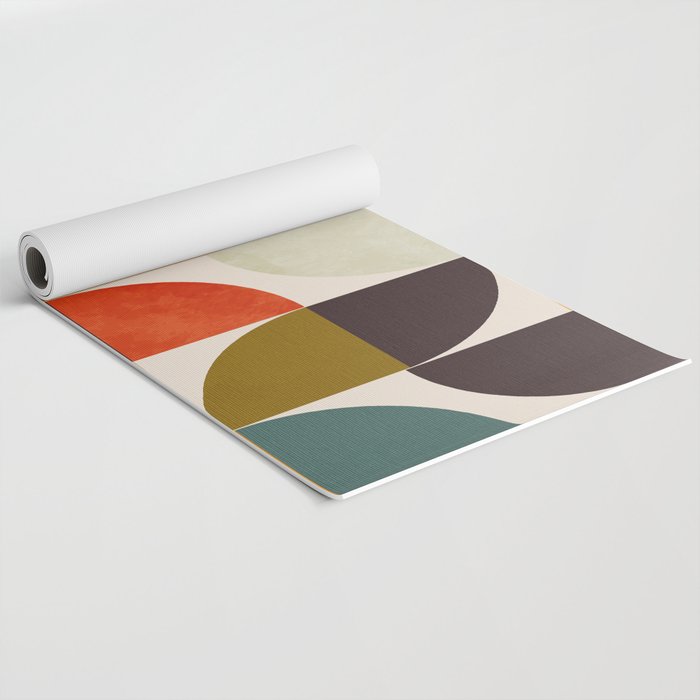 bauhaus mid century geometric shapes 9 Yoga Mat Gallery Image 2
