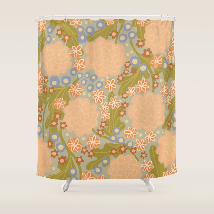 Asters Shower Curtain Gallery Image 1