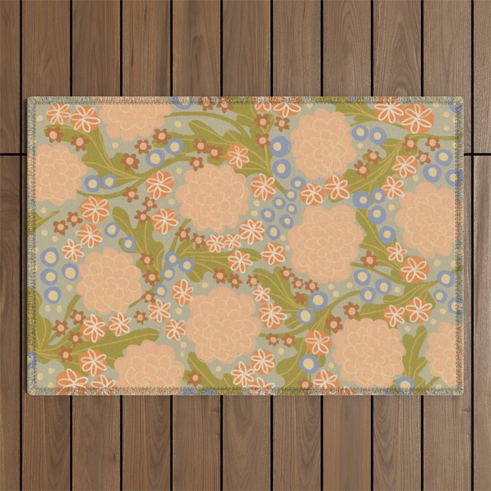 Asters Outdoor Rug Gallery Image 1