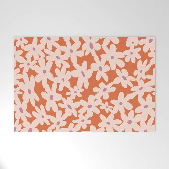 Flower power pattern Welcome Mat Gallery Image 1