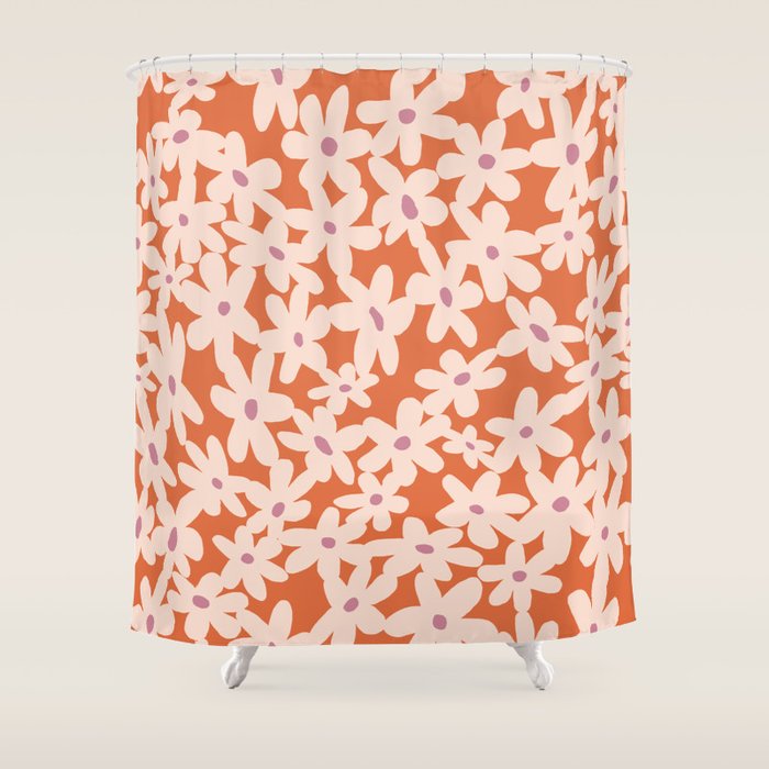 Flower power pattern Shower Curtain Gallery Image 1