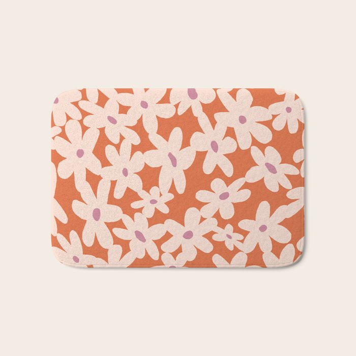 Flower power pattern Bath Mat Gallery Image 1