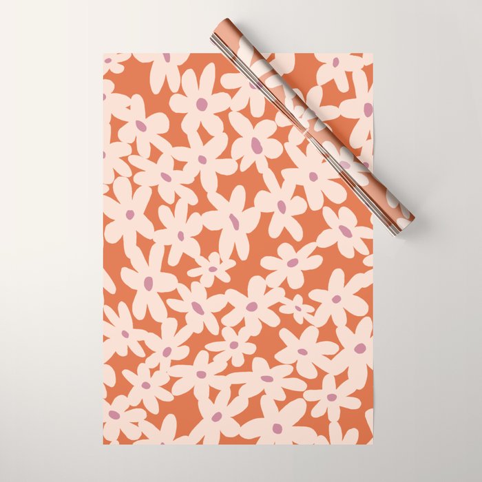 Flower power pattern Wrapping Paper Gallery Image 1
