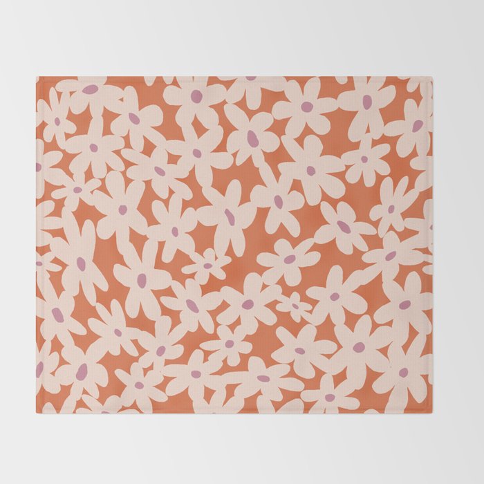 Flower power pattern Throw Blanket Gallery Image 2