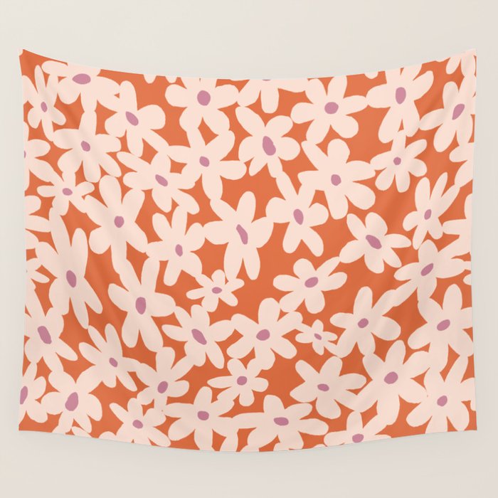 Flower power pattern Wall Tapestry Gallery Image 4