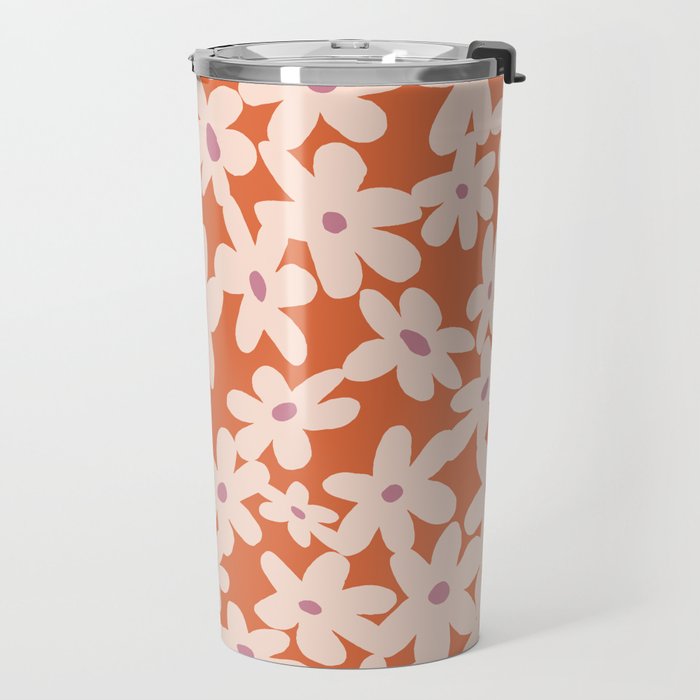 Flower power pattern Travel Mug Gallery Image 2