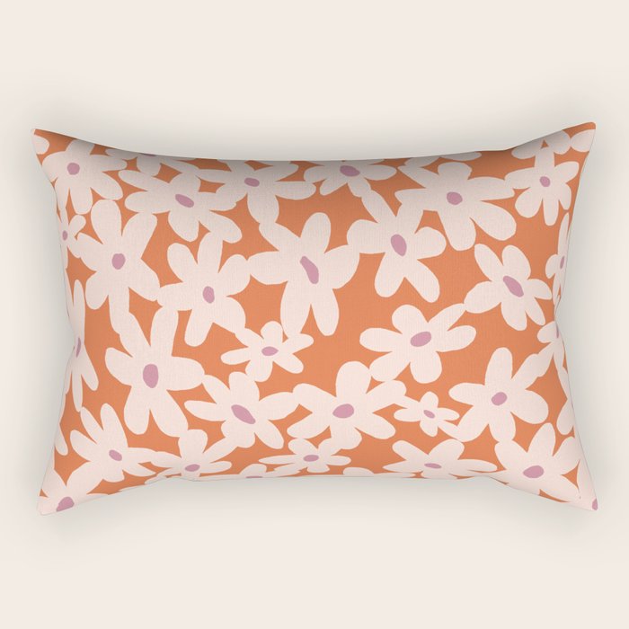 Flower power pattern Rectangular Pillow Gallery Image 2