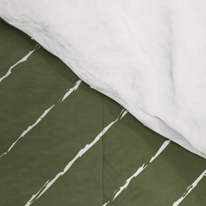 Lines (Moss Green) Comforter Gallery Image 4