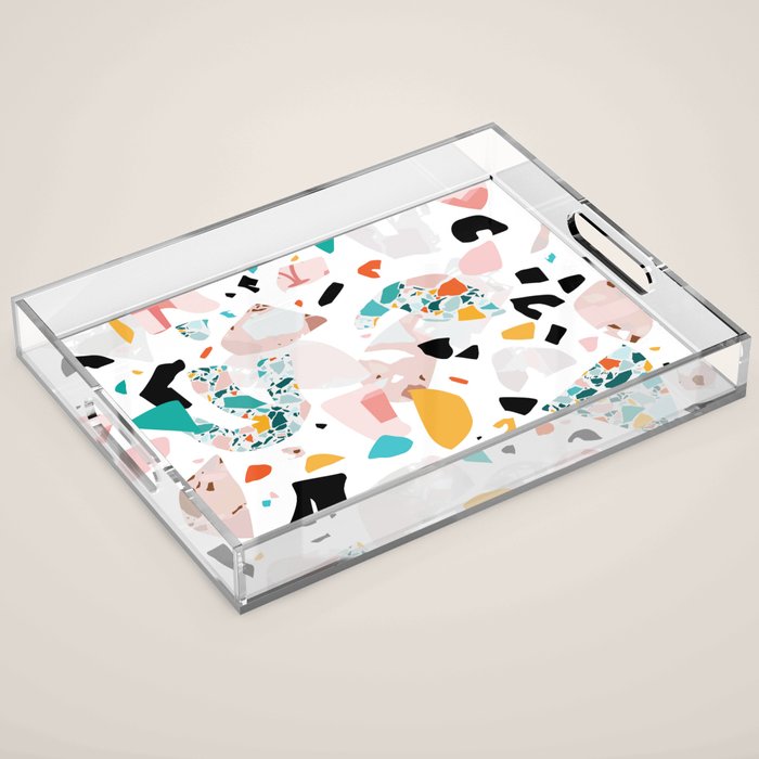 Mixed Mess I. / Collage, Terrazzo, Colorful Acrylic Tray Gallery Image 1