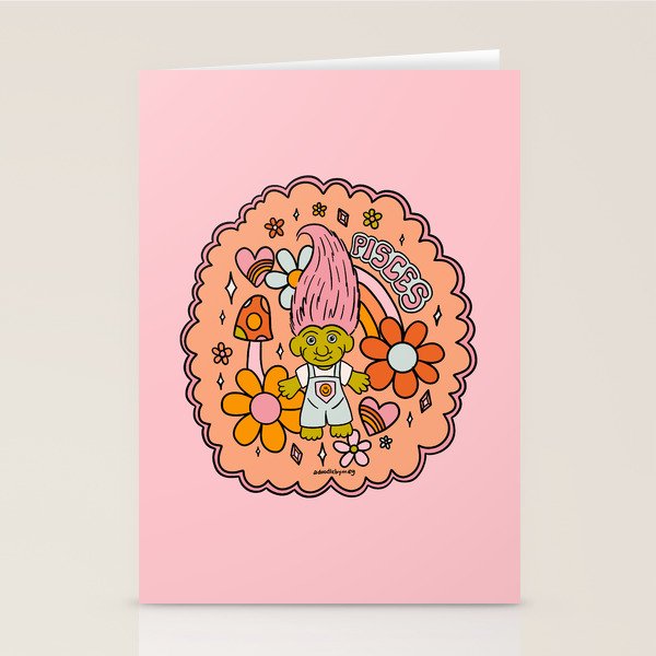 Pisces Troll Stationery Card Gallery Image 2