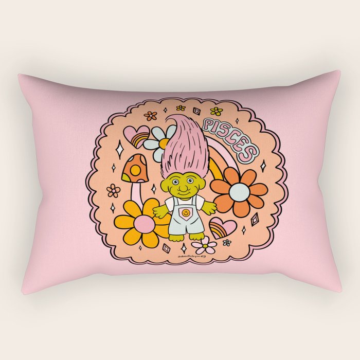 Pisces Troll Rectangular Pillow Gallery Image 2