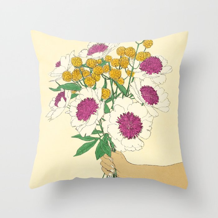 Gorgeous Bouquet Chiaro Throw Pillow Gallery Image 6