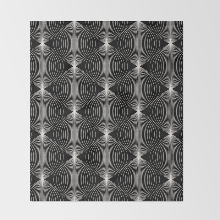 Geometric Orb Pattern XII Throw Blanket Gallery Image 2