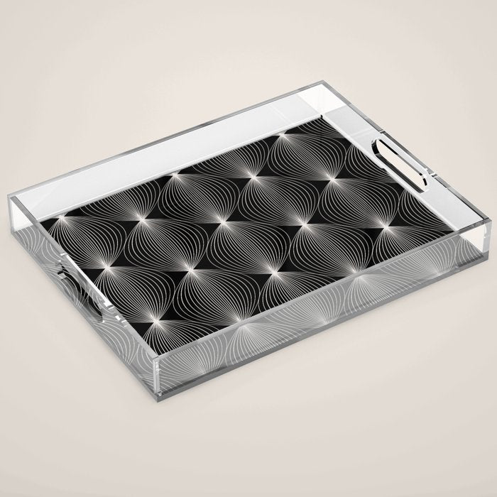Geometric Orb Pattern XII Acrylic Tray Gallery Image 1