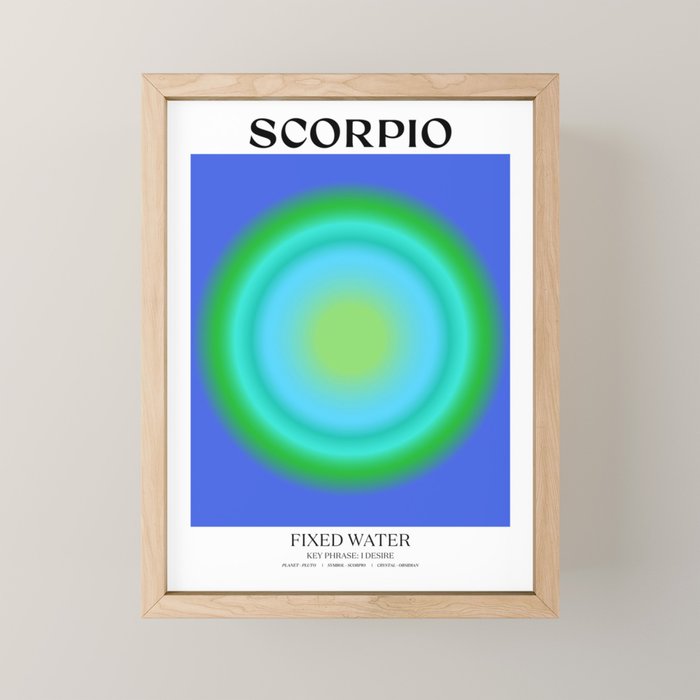 Scorpio Gradient Print Mini Art Print Gallery Image 1