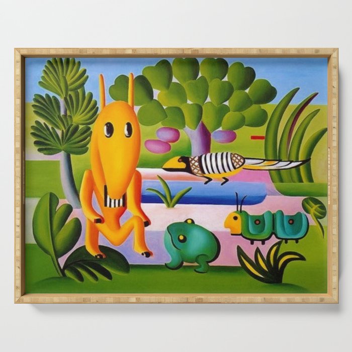 Classical Masterpiece 'A Cuca' by Tarsila do Amaral Serving Tray Gallery Image 1