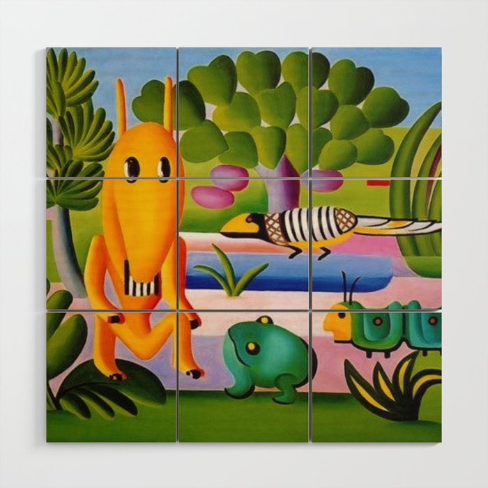 Classical Masterpiece 'A Cuca' by Tarsila do Amaral Wood Wall Art Gallery Image 1