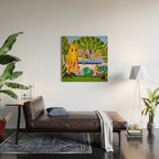 Classical Masterpiece 'A Cuca' by Tarsila do Amaral Wood Wall Art Gallery Image 2