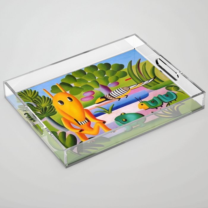 Classical Masterpiece 'A Cuca' by Tarsila do Amaral Acrylic Tray Gallery Image 1