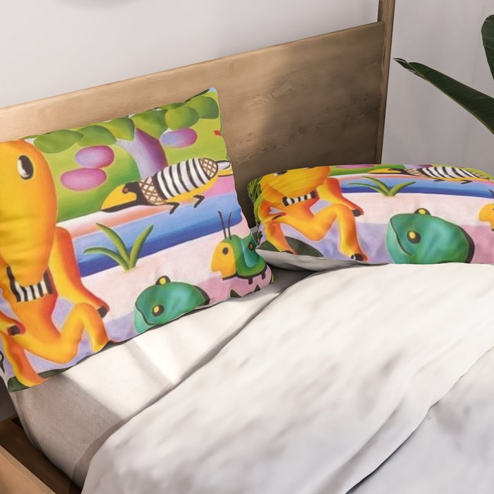 Classical Masterpiece 'A Cuca' by Tarsila do Amaral Pillow Sham Gallery Image 2