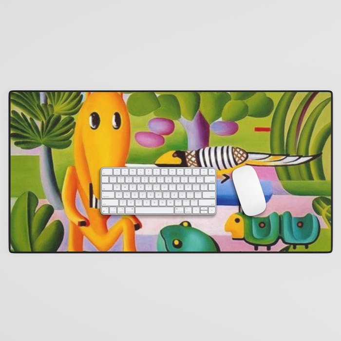 Classical Masterpiece 'A Cuca' by Tarsila do Amaral Desk Mat Gallery Image 1