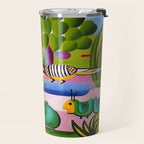 Classical Masterpiece 'A Cuca' by Tarsila do Amaral Travel Mug Gallery Image 2