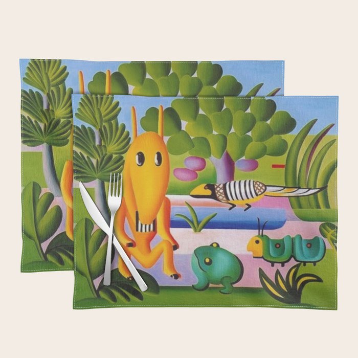 Classical Masterpiece 'A Cuca' by Tarsila do Amaral Placemat Gallery Image 1