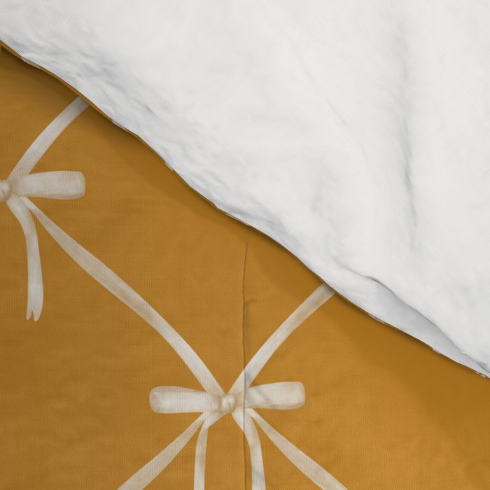 Bows & Ribbons Pattern XVIII Orange Comforter Gallery Image 4