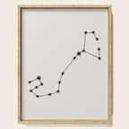 Scorpio Zodiac Star Constellation Line Art White Serving Tray Gallery Image 1