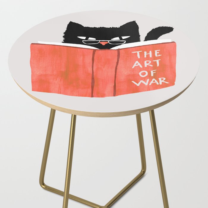 Cat reading book Side Table Gallery Image 2