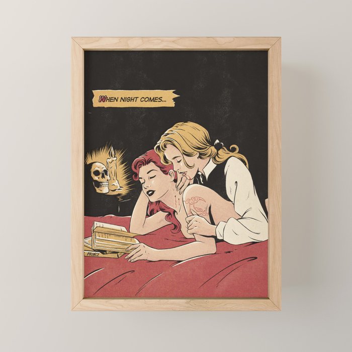 when night comes Mini Art Print Gallery Image 1