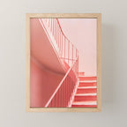Pink Steps in Cannes | Architectural Minimalism Mini Art Print Gallery Image 1