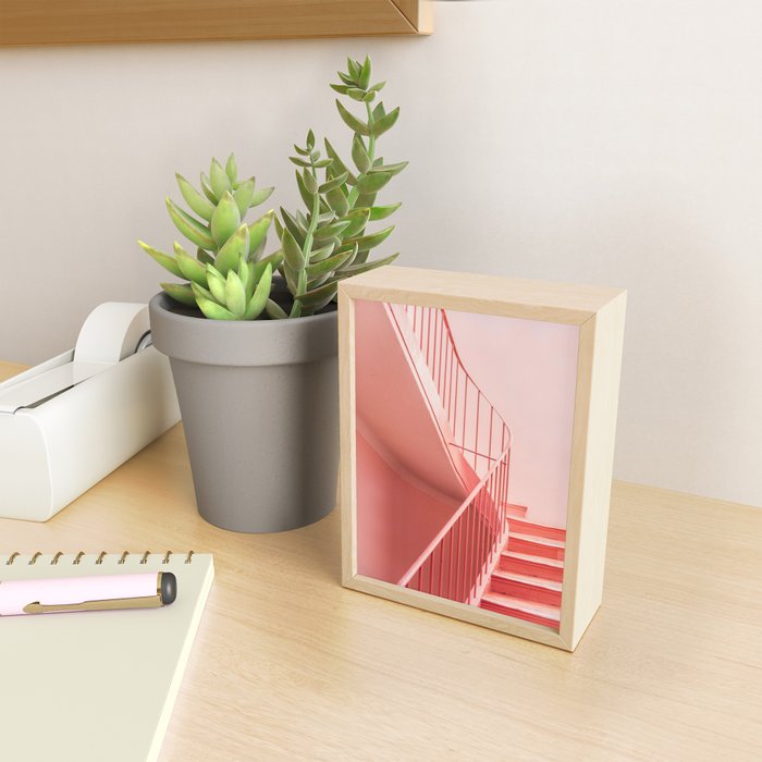 Pink Steps in Cannes | Architectural Minimalism Mini Art Print Gallery Image 2