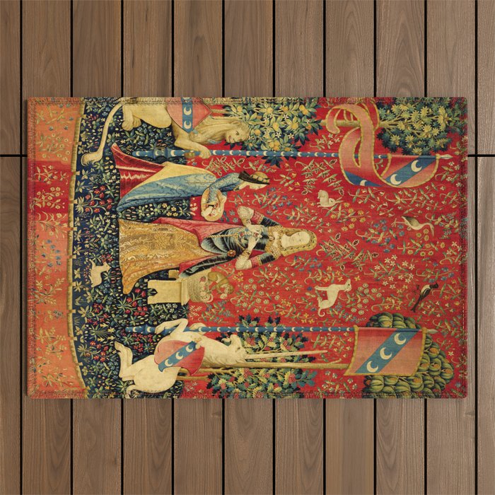 Lady and the Unicorn - Smell Outdoor Rug Gallery Image 1