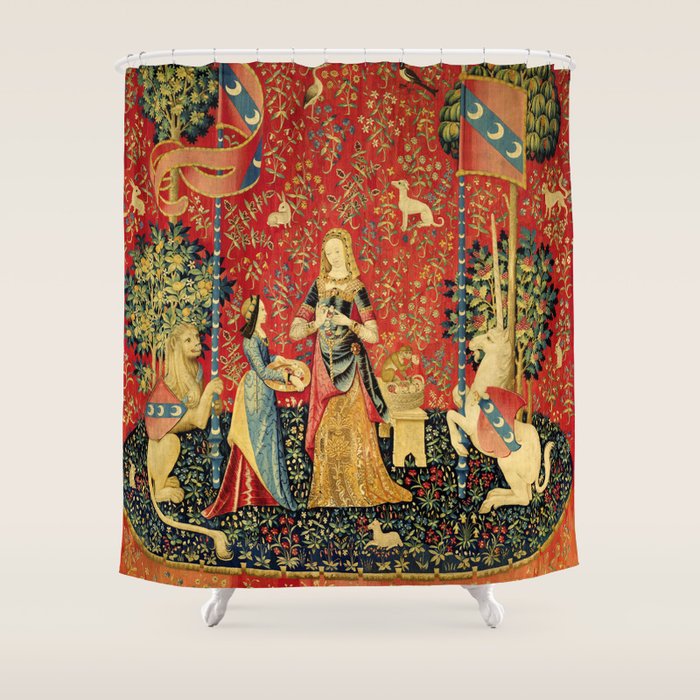 Lady and the Unicorn - Smell Shower Curtain Gallery Image 1