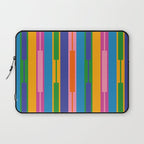 Colorful and Bold Geo Chain Geometric Color Block Stripes Vertical Pattern 2 Laptop Sleeve Gallery Image 1
