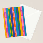 Colorful and Bold Geo Chain Geometric Color Block Stripes Vertical Pattern 2 Stationery Card Gallery Image 2
