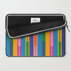 Colorful and Bold Geo Chain Geometric Color Block Stripes Vertical Pattern 2 Laptop Sleeve Gallery Image 2