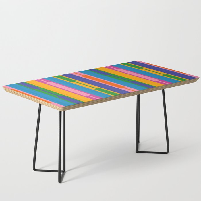 Colorful and Bold Geo Chain Geometric Color Block Stripes Vertical Pattern 2 Coffee Table Gallery Image 1