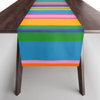 Colorful and Bold Geo Chain Geometric Color Block Stripes Vertical Pattern 2 Table Runner Gallery Image 1
