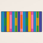 Colorful and Bold Geo Chain Geometric Color Block Stripes Vertical Pattern 2 Desk Mat Gallery Image 3