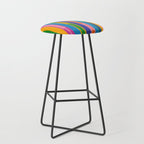 Colorful and Bold Geo Chain Geometric Color Block Stripes Vertical Pattern 2 Stool Gallery Image 1