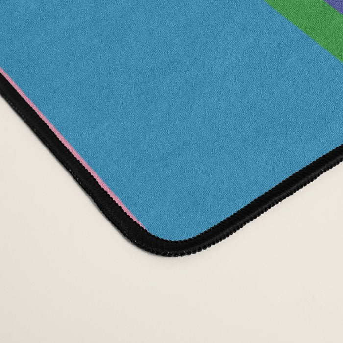 Colorful and Bold Geo Chain Geometric Color Block Stripes Vertical Pattern 2 Desk Mat Gallery Image 4