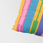 Colorful and Bold Geo Chain Geometric Color Block Stripes Vertical Pattern 2 Pillow Sham Gallery Image 4