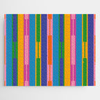 Colorful and Bold Geo Chain Geometric Color Block Stripes Vertical Pattern 2 Jigsaw Puzzle Gallery Image 1