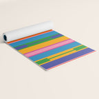 Colorful and Bold Geo Chain Geometric Color Block Stripes Vertical Pattern 2 Yoga Mat Gallery Image 2