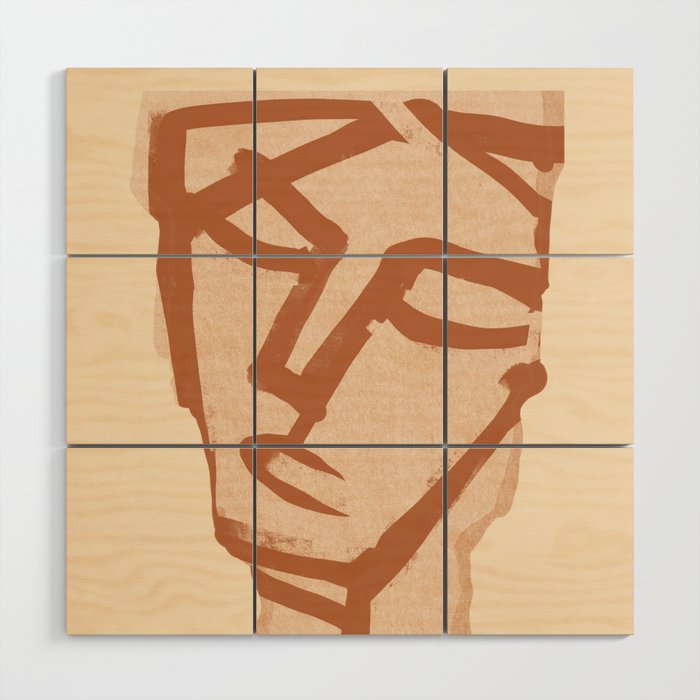 Abstract Face 90 Wood Wall Art Gallery Image 1
